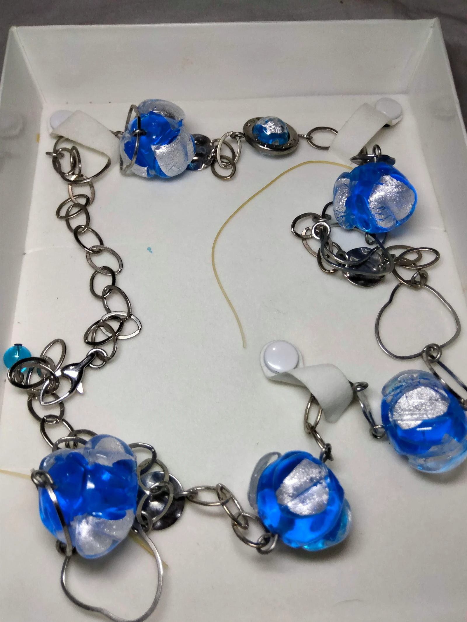 Collar Murano y rodio – photo 2